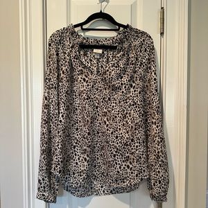 A New Day Animal Print Women’s Blouse size XS